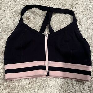 Sweaty Betty Upbeat London front zip sports bra